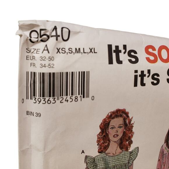 Simplicity 9540 Sewing Pattern Misses Nightgown Size XS-XL UNCUT Vintage Style - Picture 3 of 6